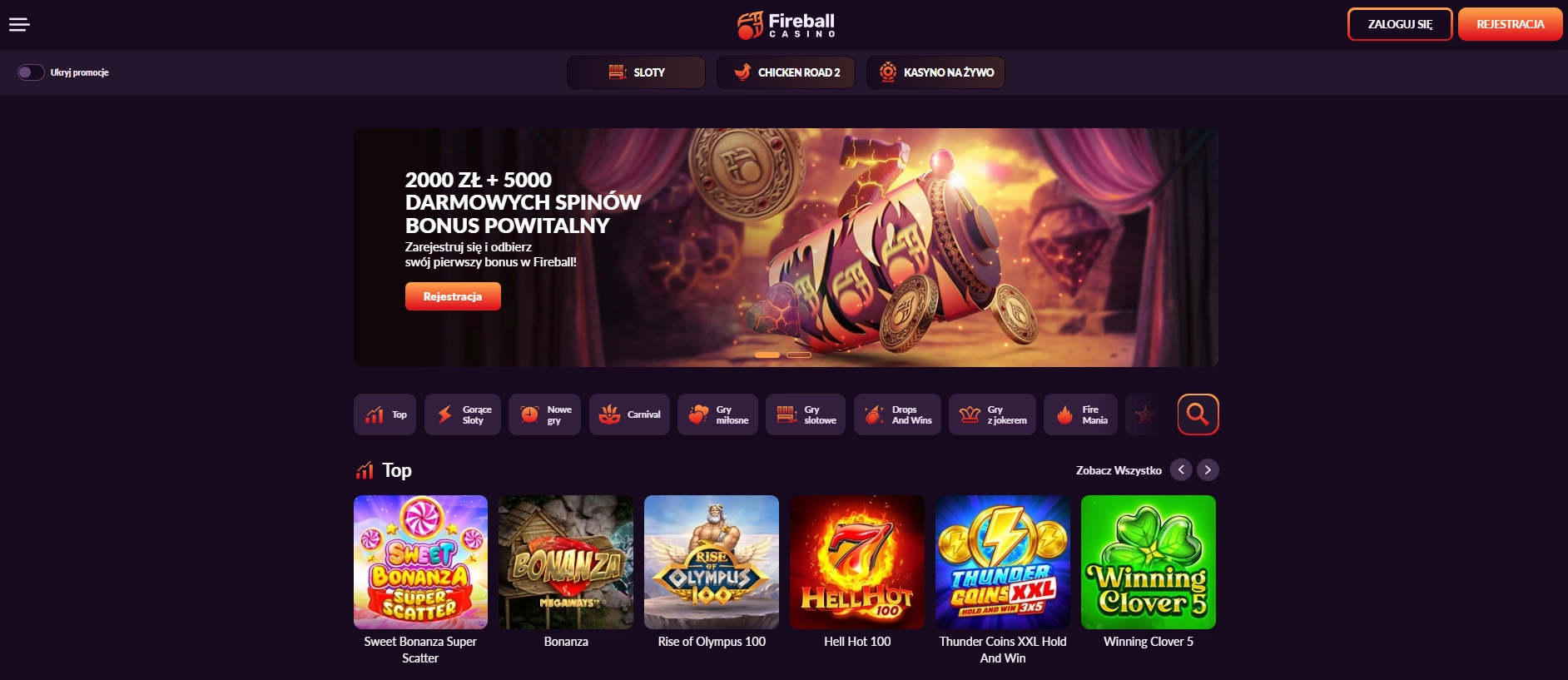 FireBall: Największy bonus powitalny wśród kasyn z Blikiem